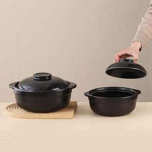 Olla de Cerámica Moderna para Uso Doméstico, Compatible con Estufas de Gas, Resistente a Altas Temperaturas, Olla de Barro que No se Agrieta, para Arroz, Sopa y Guisos - Product Image 2