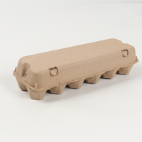 Plateau à œufs en papier recyclé 12/10/8 alvéoles pour l'agriculture durable, support résistant aux chocs