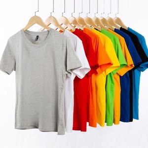 เสื้อยืดคอกลมทรงปกติ สีพื้น ผ้าฝ้ายหวี 100% ป้องกันรอยยับ ระบายอากาศได้ดี ชุดคู่พ่อแม่ลูก สกรีนโลโก้ได้ - Product Image 6