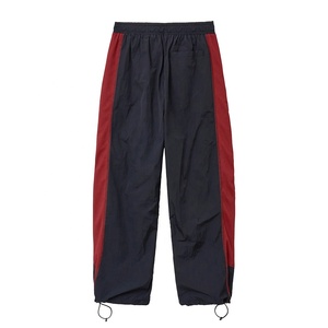 Mens Casual <b>Mesh</b> Panel Polyester Track <b>Pants</b> Custom-made Print Drawstring Waist Color Block Design Windbreaker <b>Pants</b> Breathable - Product Image 2