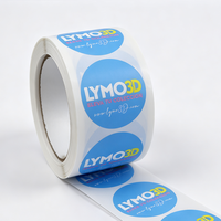 Rollos de Etiquetas Adhesivas Personalizadas con Logotipo de Empresa, Resistentes al Agua y Duraderas
