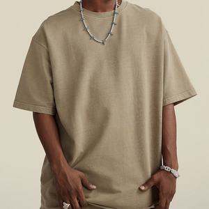Camiseta de Hombre al por Mayor con Logotipo Personalizado, Borde Crudo, Color Sólido, con Tela de Algodón de Alta Calidad, Cuello Redondo, Manga Corta, Ecológica - Product Image 5