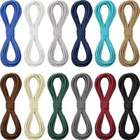 Cordon élastique torsadé à 3 brins, multicolore, perlé, recouvert, 1 mm, en caoutchouc haute ténacité, pour la fabrication de bijoux, la couture, extensible