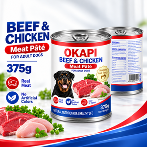OKAPI 375g Rind- und Hühnerfleisch-Paste Nassfutter für Erwachsene Hunde OEM ODM Private Label - Product Image 1