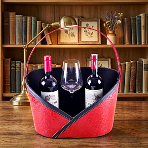 Factory Supplier Handmade Storage Basket Christmas Gift Basket Decorative PU Leather <strong>Easter</strong> Basket <strong>Hamper</strong> - Product Image 1