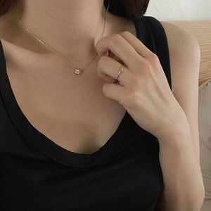 Anillo de acero inoxidable chapado en oro de 18K para mujer, sortija para dedo para mujer, joyería - Product Image 2