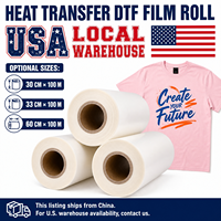 Film DTF PET instantané chaud/froid JINLONG en rouleau 12 pouces 24 pouces pour impression textile