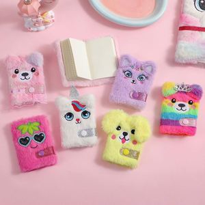 <b>Cute</b> Fluffy Modern Portable <b>Notebooks</b> Set Assorted Fuzzy Plush Cover Thermal Binding 80 Sheets Customized Multiple Colors - Product Image 2