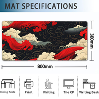 Grand tapis de souris de jeu personnalisable Sea Waves avec base antidérapante et bord cousu Tapis de souris pour clavier d'ordinateur pour le travail de bureau