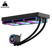 Système de refroidissement liquide pour processeur AntarcChill 360 Radiator tout-en-un, compatible avec les processeurs Intel et AMD, multi-sockets, logo personnalisé, kit d'écran numérique pour OEM