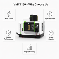 Centro de Mecanizado Vertical CNC VMC1160 |   Mesa BT40 de 1200*600 mm con 24T ATC para Fabricación de Moldes y Piezas Automotrices