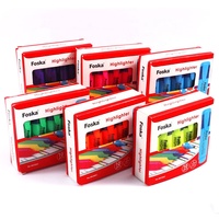 Foska No Bleed Surligneurs Multi Mignon Enfants Papeterie Clip Surligneur Marqueur Stylos Ensembles 1-4mm Épaisseur D'écriture