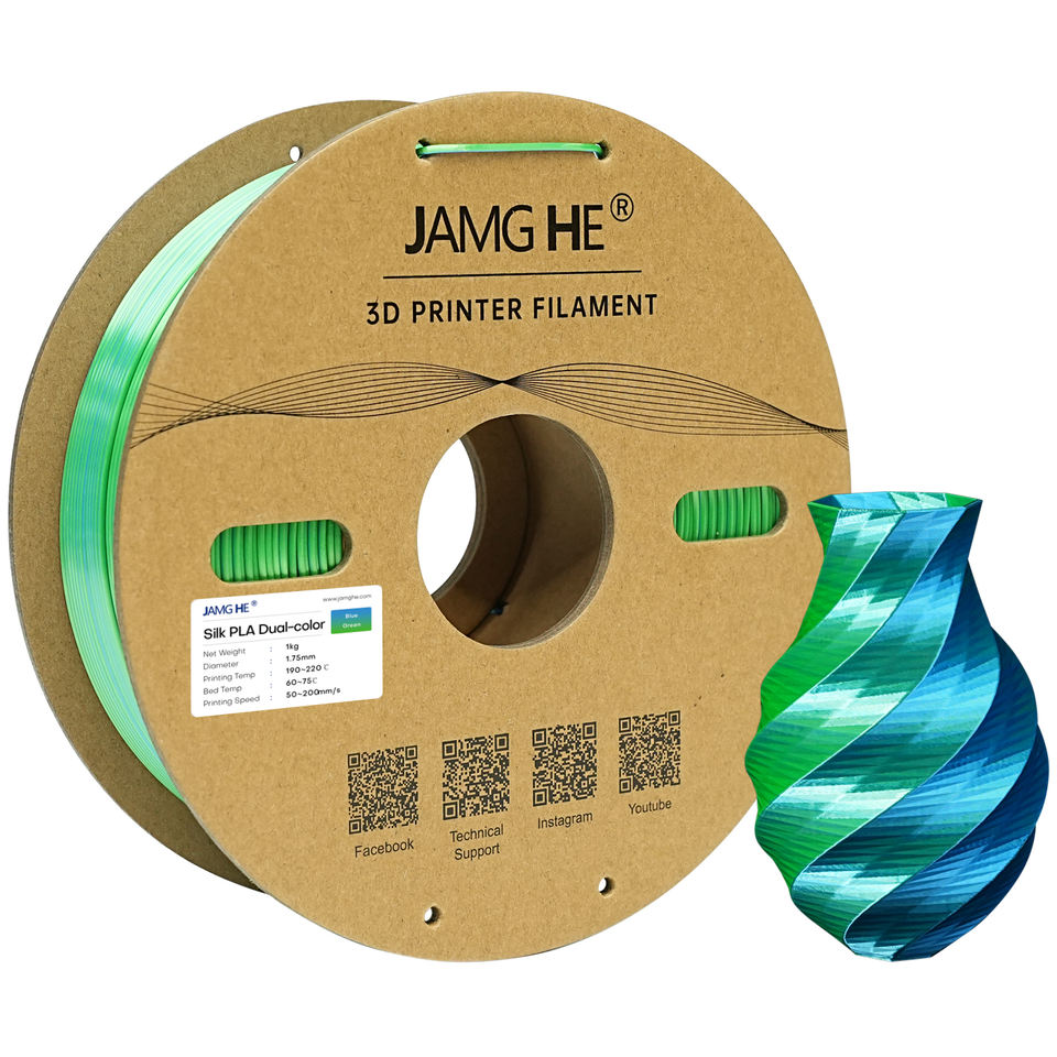 JAMGHE Filament Bicolor Silk Pla 175mm 1kg for 3d Printer Silk Pla ...