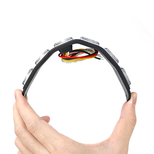 Đèn báo hiệu khẩn cấp ô tô 18W <span class=keywords><strong>6</strong></span> đèn <span class=keywords><strong>LED</strong></span> màu hổ phách đỏ xanh, đèn strobe <span class=keywords><strong>LED</strong></span> nhấp nháy cảnh báo xe tải, đèn cảnh báo dạng thanh lưới ô tô - Product Image 3