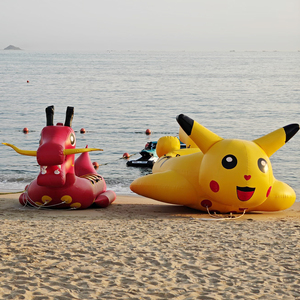 Bouée gonflable Pikachu pour bateaux à moteur, équipement de divertissement gonflable Ours Fraise, vente directe fabricant - Product Image 2