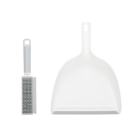 Ensemble balai et pelle à main en silicone anti-rayures CleanHome, balayette de table à poils en caoutchouc doux et denses pour comptoir de cuisine et voiture