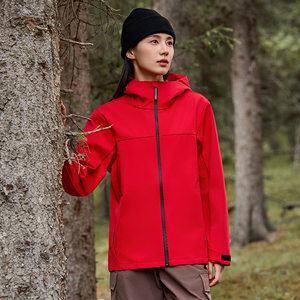 Softshell de luxe pour hommes pour les sports d'automne imperméable coupe-vent respirant capuche fermeture à glissière conception imprimée pour la randonnée - Product Image 6