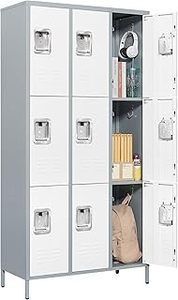 Armarios Metálicos con Cerradura, Gabinete de Almacenamiento Metálico para Gimnasio, Escuela, Oficina, Empleados, Estudiantes, Cuatro Niveles con 4 Puertas - Product Image 6