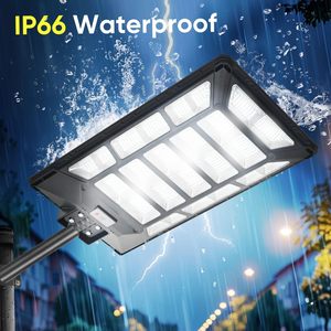 1000Watt kích thước lớn <span class=keywords><strong>LED</strong></span> năng lượng mặt trời đèn đường ngoài trời không thấm nước hoàng hôn đến bình minh cảm biến chuyển động sân vận động ngoài trời đèn an ninh - Product Image 5