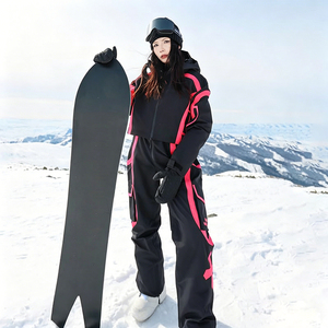 Combinaison de <span class=keywords><strong>ski</strong></span> unisexe du même style, écologique, imperméable, coupe-vent, thermique, en tissu recyclé pour les sports d'hiver, vente en gros, sur mesure - Product Image 4