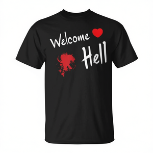 Camiseta pequeña negra de anime Welcome Hell Gensokyo - Product Image 2