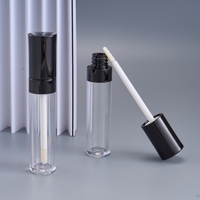 Tube rond avec tube de glaçure à lèvres moyen Emballage de brillant à lèvres cosmétique Tube en plastique cosmétique