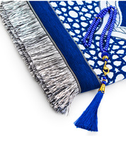 Ensemble de cadeaux islamiques avec boîte-cadeau cylindrique, tapis de prière musulman en polyester fait main pour le Ramadan et l'Aïd, idéal pour les voyages et le camping
