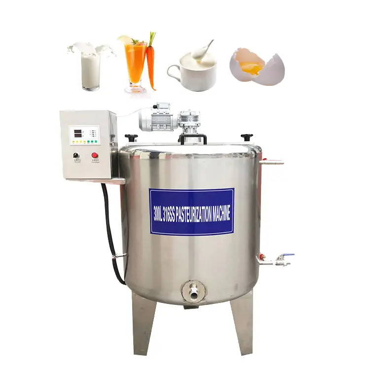 Pasteurizador de mel de 1000 litros, máquina de processo de leite margarida, equipamento de pasteurização do leite