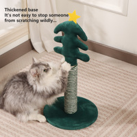 Rascador para Gatos de Sisal con Forma de Árbol de Navidad, Base Estable, Juguete Interactivo para Gatos de Interior, Venta al Por Mayor OEM/ODM