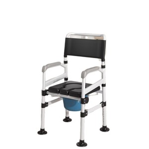 Foldable Aluminum Alloy Bedside <b>Commode</b> <b>Chair</b> For Elderly Hospital Use With Foam Seat And Easy Installation - Product Image 2