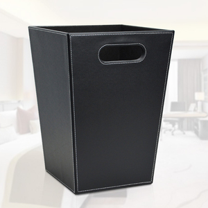 Thiết kế mới khách sạn phòng tắm sang trọng vuông grey PU Faux Leather chất thải <span class=keywords><strong>bin</strong></span> - Product Image 5