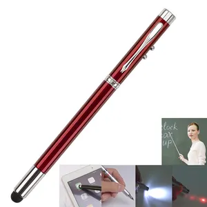 Penna a sfera Laser 5 in 1 insegnante telescopica puntatore lazer rosso torcia elettrica per feste torcia elettrica regalo Laser da caccia all'aperto
