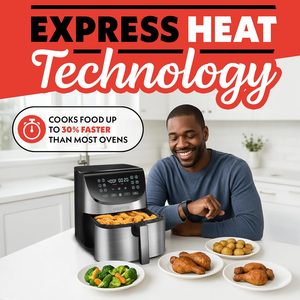 <span class=keywords><strong>Friteuse</strong></span> à air <span class=keywords><strong>Gourmia</strong></span> 8 Qt, grande capacité, FryForce360, affichage numérique, 12 préréglages, rôtir, cuire, griller, déshydrater, compatible lave-vaisselle - Product Image 5