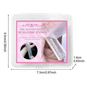 24 pièces de moules à ongles <span class=keywords><strong>en</strong></span> <span class=keywords><strong>silicone</strong></span> 3D double face, coussinets <span class=keywords><strong>en</strong></span> gel, motifs rose, flocon de neige, ondulé, linéaire, serpent, léopard, zèbre, diamant, réutilisables - Product Image 5