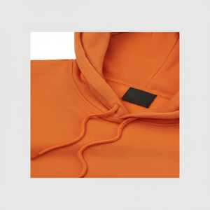 Custom Logo Plain <b>Orange</b> Hoodie <b>Men</b> Women Cotton Pullover <b>Sweatshirt</b> OEM Fleece Hooded Tops Winter Streetwear Bulk - Product Image 1