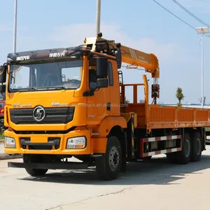 Sản Phẩm Hot 10ton 12ton 14ton Thủy Lực Kính Thiên Văn Bùng Nổ Cần Cẩu Shacman 6X4 Nặng Xe Tải Hàng Hóa Gắn Cần Cẩu Trong Nga