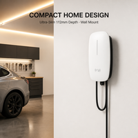 Chargeur EV 7 kW Type 2 Mode 3 IEC 61851 Wallbox Station de recharge domestique pour véhicules électriques IP55 CE Plug and Play Câble fixe de 5 m