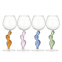 Verre à vin créatif en forme de cactus en verre borosilicate, style nordique, verre à cocktail pour bar, design unique, capacité 201-300 ml