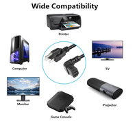Connecteur à angle de 90 degrés en forme de L IEC C13 utilisé dans un espace restreint pour le cordon de câble d'alimentation d'imprimante de moniteur TV PC