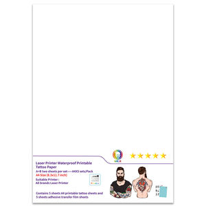 Papier de tatouage temporaire étanche à l'eau M R.R Laser (A + B ), format A4 - Product Image 2