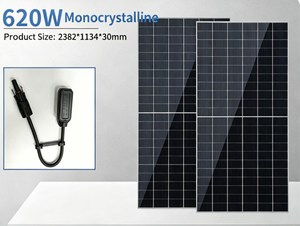 Panel Solar Policristalino de 620W con Gran Resistencia a la Intemperie para Monitoreo en Exteriores, Equipos de Camping, Almacenamiento de Energía Solar - Product Image 3