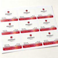 Autocollants personnalisés en PVC durables 3ml 5ml 10ml, imperméables, résistants à la chaleur, respirants, séchage rapide, forte adhérence, matériau vinyle, code-barres