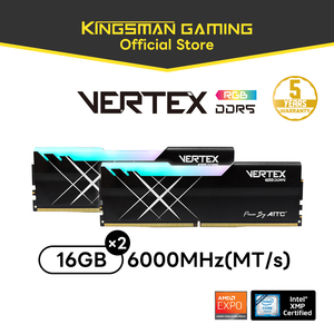 [KINGSMAN AITC] DDR5 16GBx2 6000MHz 32GB RAM 1.25-1.45V CL38/40/42/46 สำหรับเดสก์ท็อปเกมมิ่ง สีดำ ได้รับการรับรองมาตรฐาน CE รับประกัน 5 ปี พร้อมคู่มือ - Product Image 6