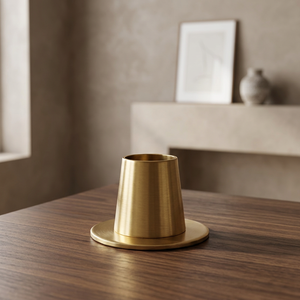 Iron Flameless Candlestick Holder Cone Shape Home Decoration Durable Metal for Weddings & Christmas - Product Image 3