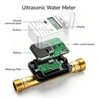 Medidor de Agua Inteligente con Batería de Larga Duración DN15 110mm Longitud de Tubería LORAWAN Medidor de Flujo Ultrasónico Sistema de Gestión de Edificios IP68