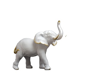 Ấn Độ voi nhựa bức tượng điêu khắc thủ công mỹ nghệ vàng đen bức tượng trang trí sản phẩm loại Hàng thủ công - Product Image 2