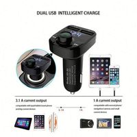 Pengisi Daya Mobil QC3.0 Pemutar MP3 Adaptor Pengisi Daya Cepat X8 Pengisian Cepat Pengisi Daya Mobil USB Ganda Pemancar FM untuk Ponsel