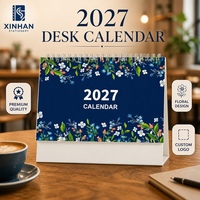 Calendrier de bureau 2027, fournitures de bureau, calendrier de table personnalisé avec logo, vente en gros, prix direct usine