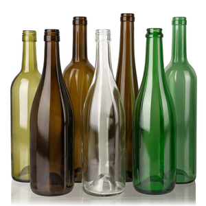 Venta al por Mayor de Botellas de Vino Personalizadas de 750 ml con Corcho para Licores, Bebidas Espirituosas, Brandy, <span class=keywords><strong>Tequila</strong></span>, Verde Oliva, Transparente, 500 ml, 750 ml, 1 L, Vacías - Product Image 1