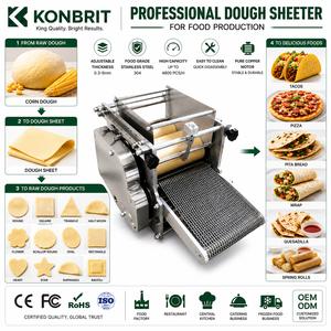 Máquina Automática Silenciosa para Prensar Masa para Negocios <span class=keywords><strong>de</strong></span> Comida Callejera, con Tamaño y Diámetro Personalizables - Product Image 1